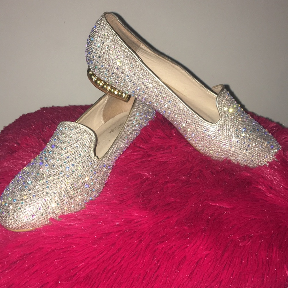 Crystal studded slippers